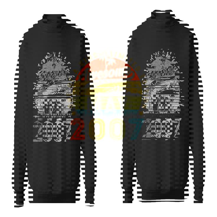 16 Year Old Awesome Since May 2007 16Th Birthday  Sweatshirt