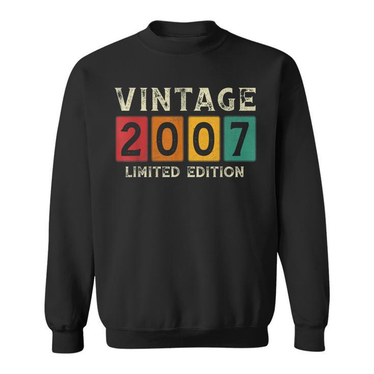 16 Year Old Gifts Made In 2007 Vintage 16Th Birthday Retro Men Women Sweatshirt Graphic Print Unisex