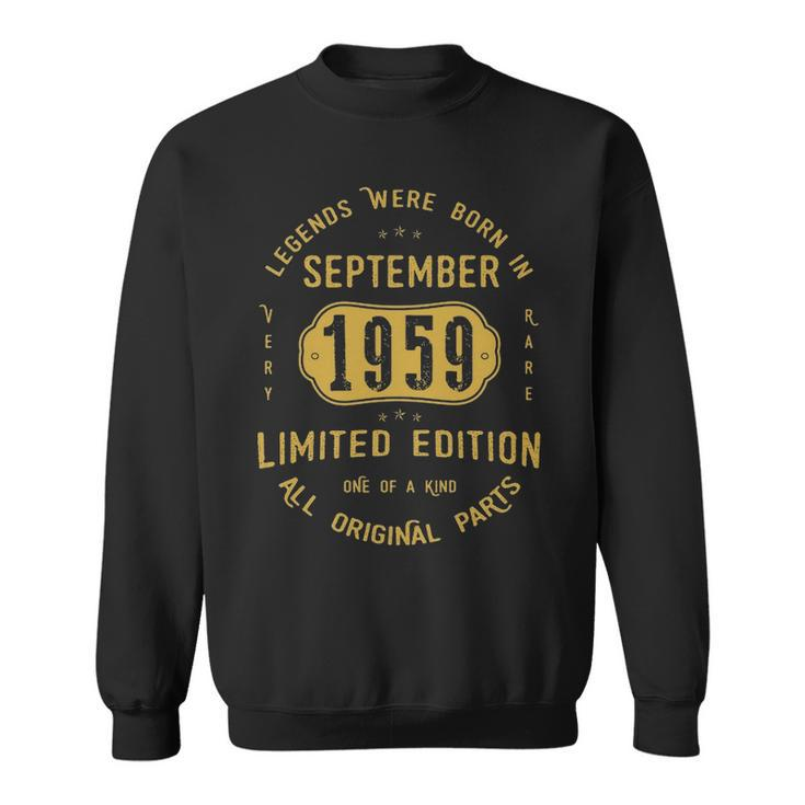 1959 September Birthday Gift   1959 September Limited Edition Men Women Sweatshirt Graphic Print Unisex