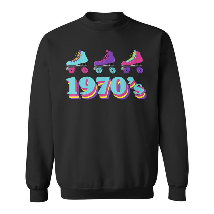 1970S Roller Skates 70S Party Costume Vintage Retro 70S  Sweatshirt