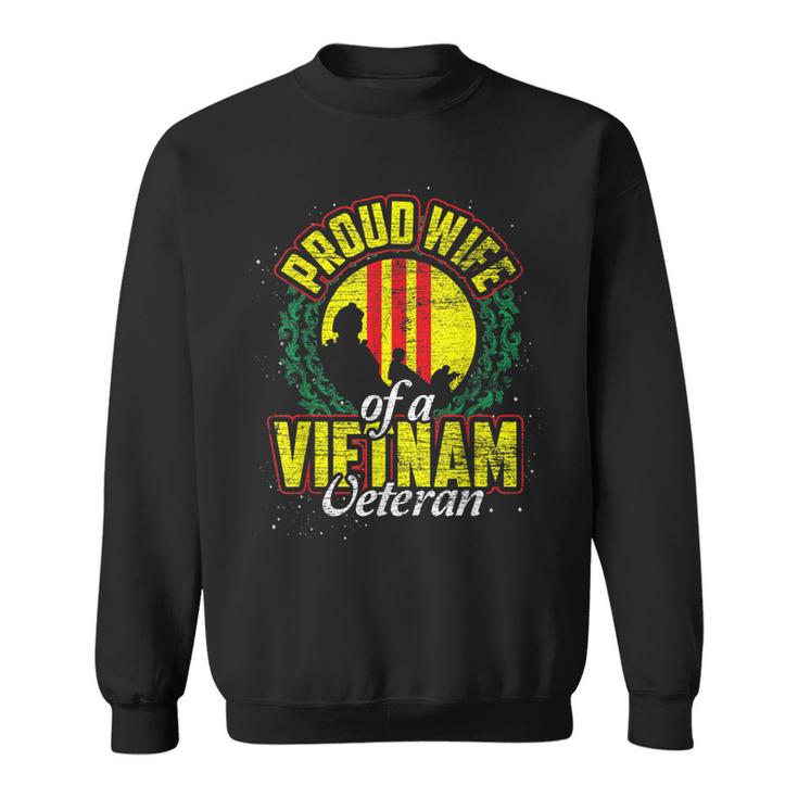 Proud Wife Of A Vietnam Veteran Veterans Day  Men Women Sweatshirt Graphic Print Unisex