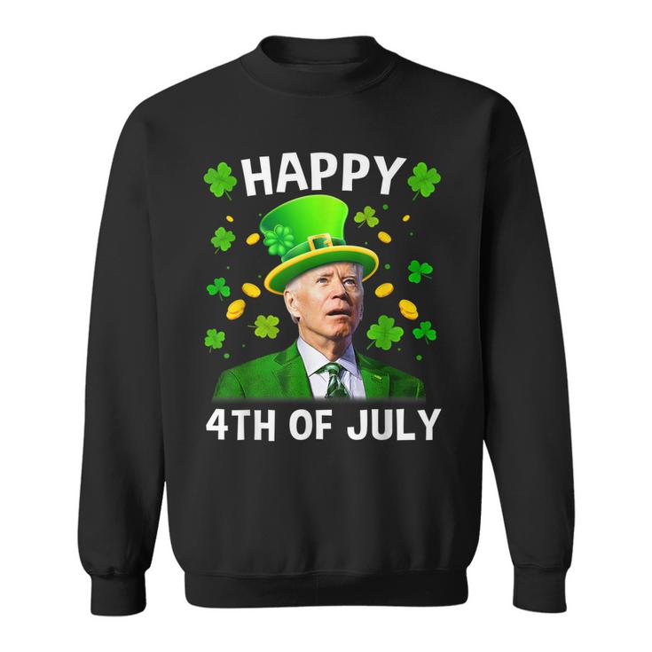 Happy 4Th Of July Confused Funny Joe Biden St Patricks Day  Sweatshirt
