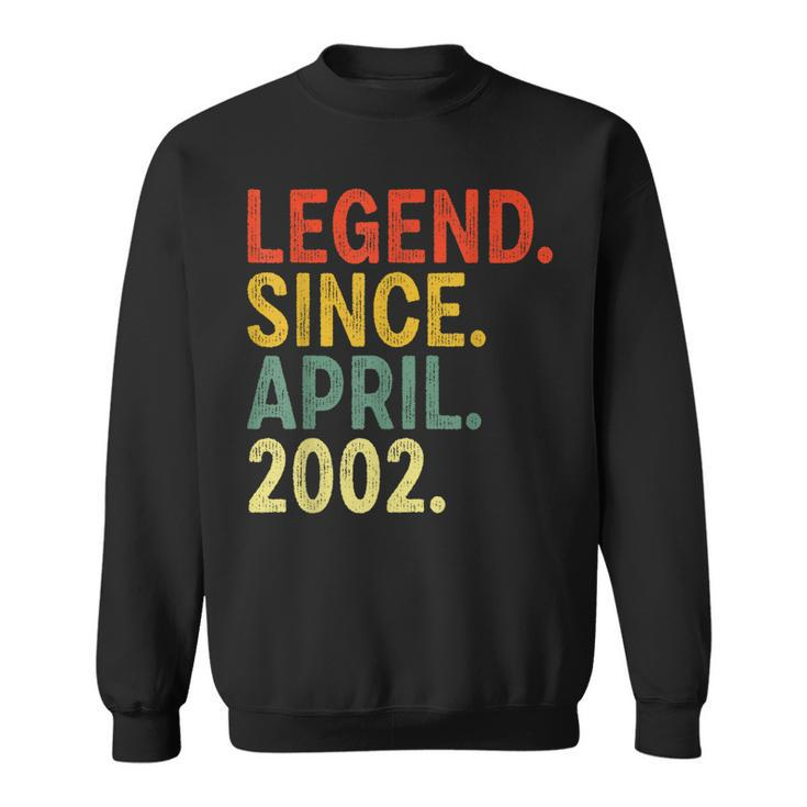 21 Year Old Legend Since April 2002 21St Birthday Sweatshirt