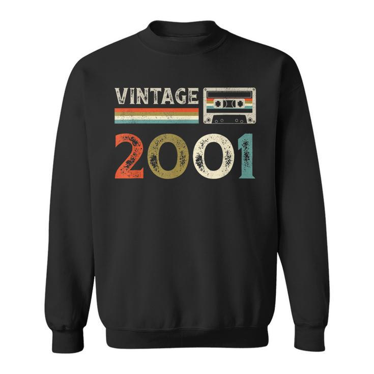 22 Year Old Gifts Vintage 2001 22Nd Birthday Cassette Tape  Men Women Sweatshirt Graphic Print Unisex