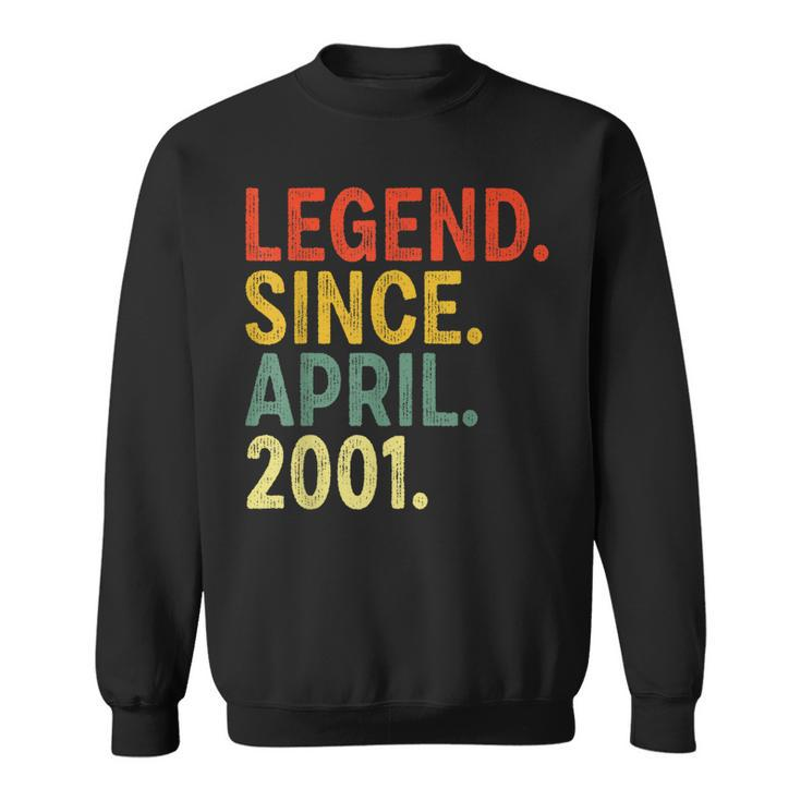 22 Year Old Legend Since April 2001 22Nd Birthday Sweatshirt