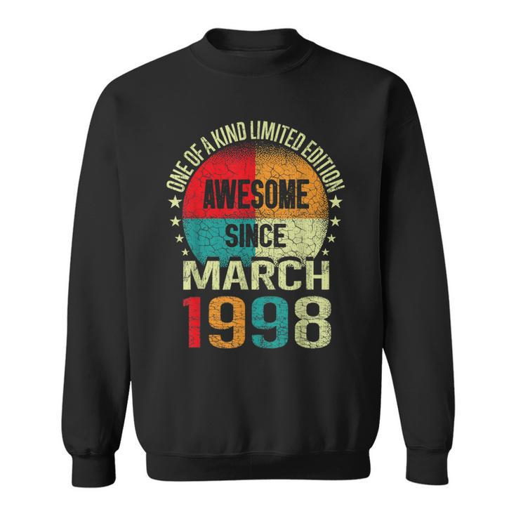 25 Year Awesome Since March 1998 Vintage 25Th Birthday Gifts  Sweatshirt