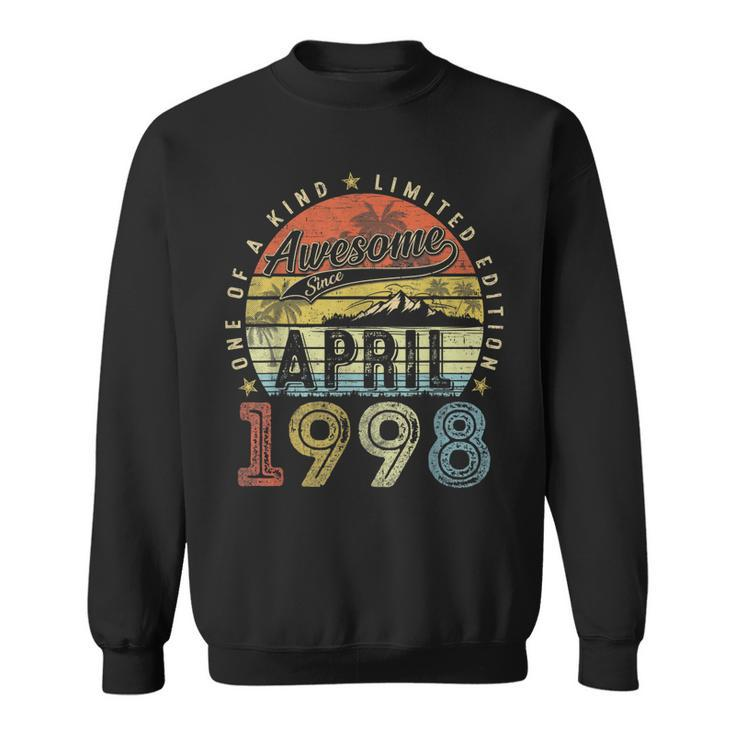 25Th Birthday Gift Awesome Since April 1998 25 Year Old  Sweatshirt