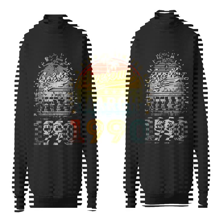 33 Year Old Awesome Since March 1990 33Rd Birthday  Sweatshirt