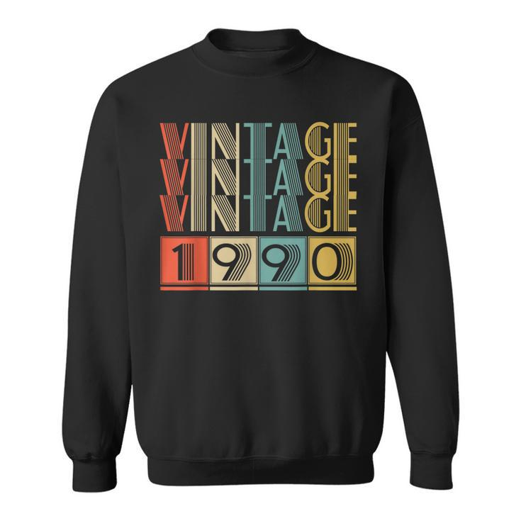 33 Year Old Gifts Made In 1990 Vintage 1990 33Rd Birthday Men Women Sweatshirt Graphic Print Unisex