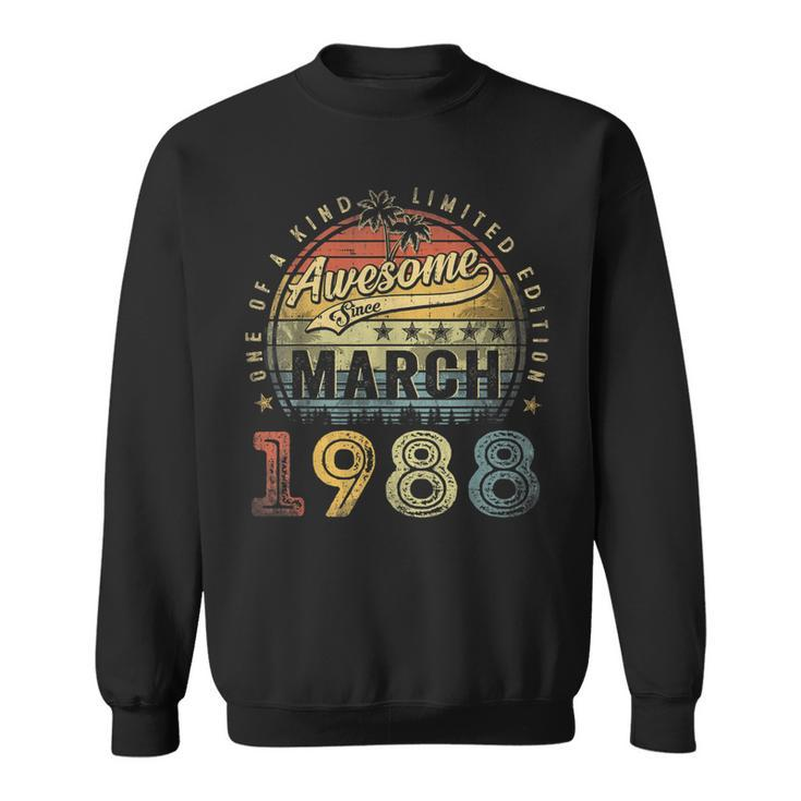 35 Year Old Awesome Since March 1988 35Th Birthday  Sweatshirt