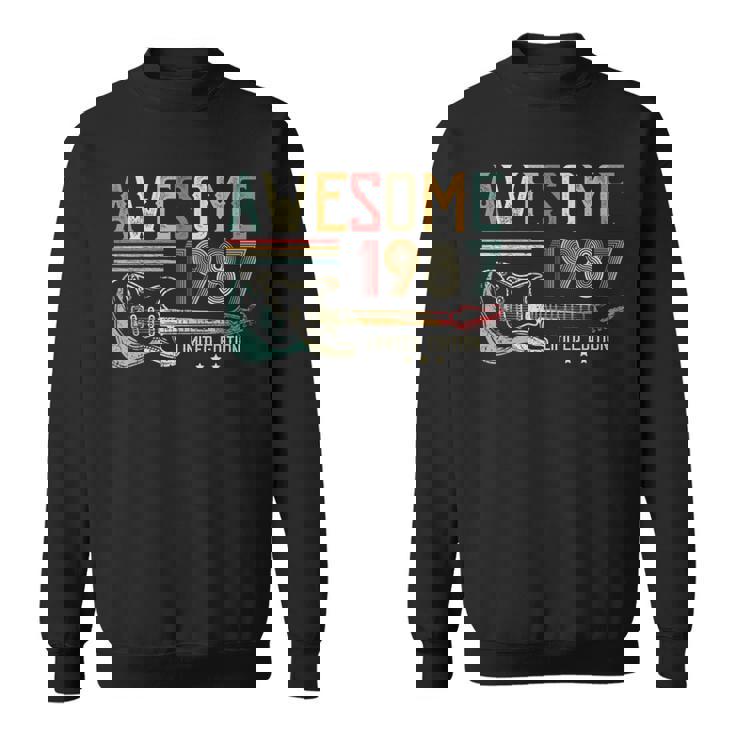 36Th Birthday Gifts For Men Women Guitar Player Born In 1987   Sweatshirt