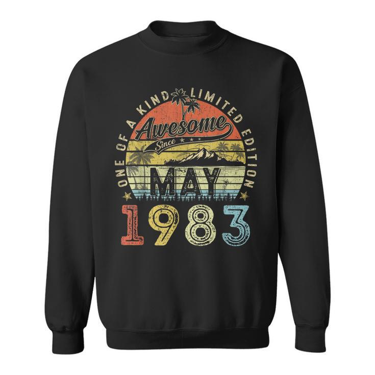 40 Year Old Awesome Since May 1983 40Th Birthday  Sweatshirt
