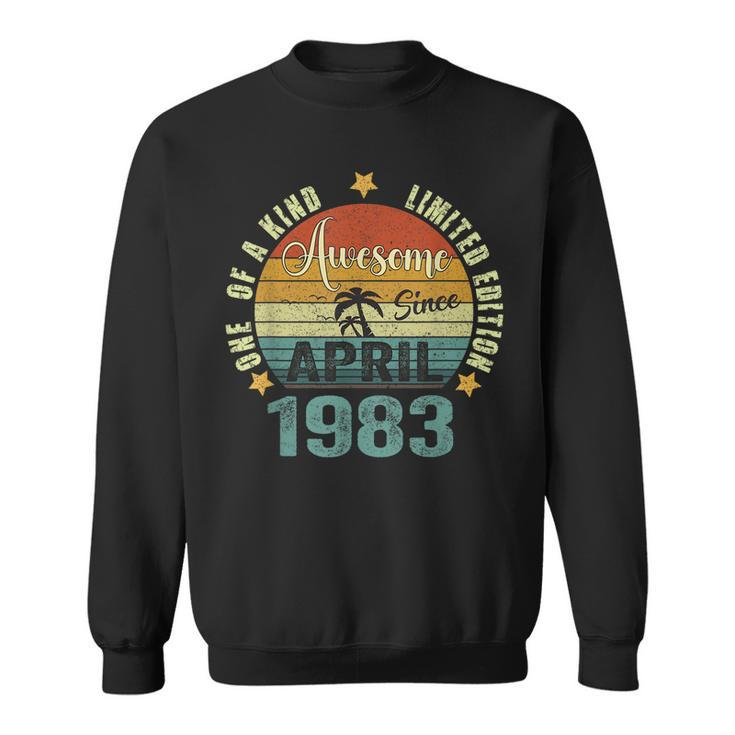 40 Year Old Vintage Awesome Since April 1983 40 Birthday  Sweatshirt