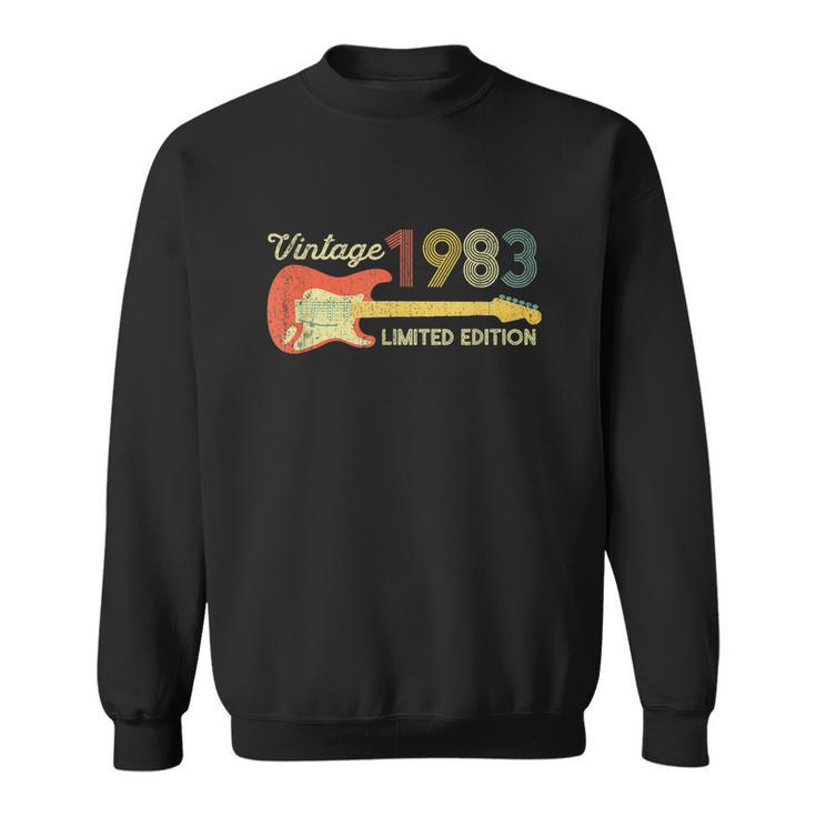 40Th Birthday Gift Ideas Guitar Lover 1983 Limited Edition  Sweatshirt