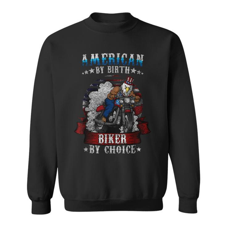 4Th Of July Bald Eagle Biker Motorcycle Uncle Sam Hat Gift Sweatshirt