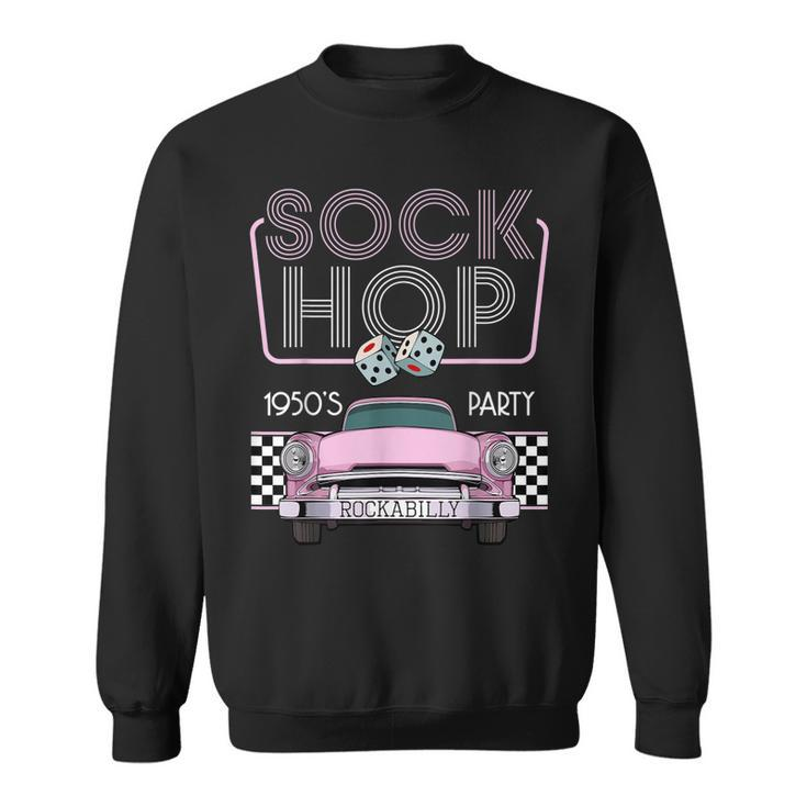 50S Hip Hop Retro 1950S Party Pink Vintage Dance Car Dancer  Sweatshirt