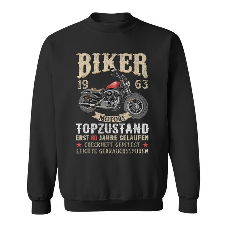 60 Geburtstag Mann Biker 60 Jahre Alt Motorrad 1963 Sweatshirt