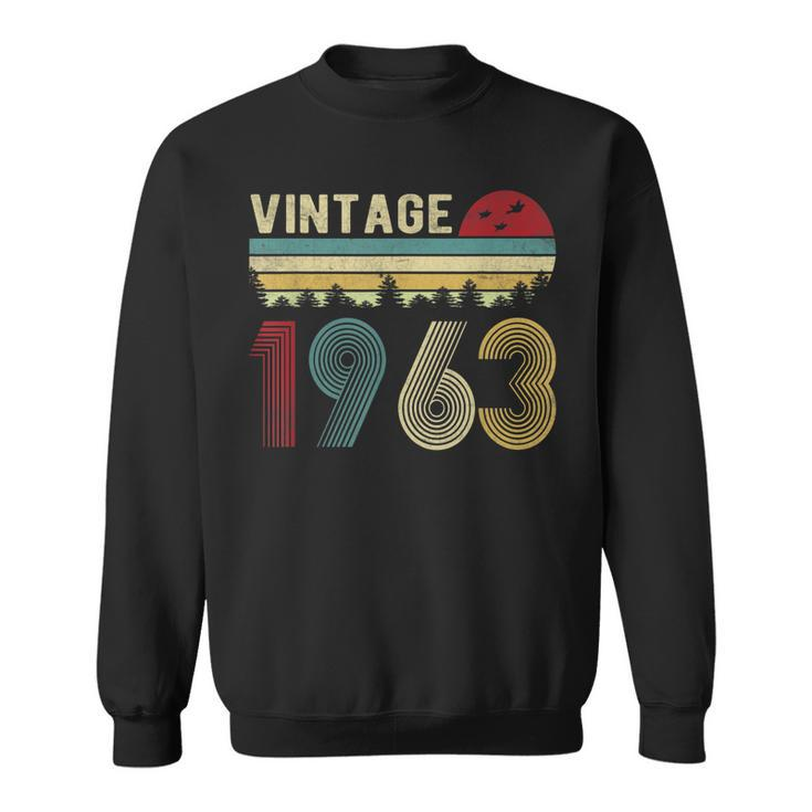 60 Year Old Gifts Vintage 1963 Made In 1963 60Th Birthday V2 Men Women Sweatshirt Graphic Print Unisex