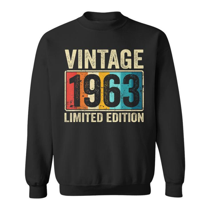 60Th Birthday Gift Men Women Vintage 1963 Funny 60 Year Old Sweatshirt