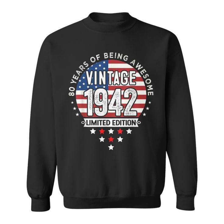 80 Year Old Gifts Vintage 1942 Limited Edition 80Th Birthday  Sweatshirt