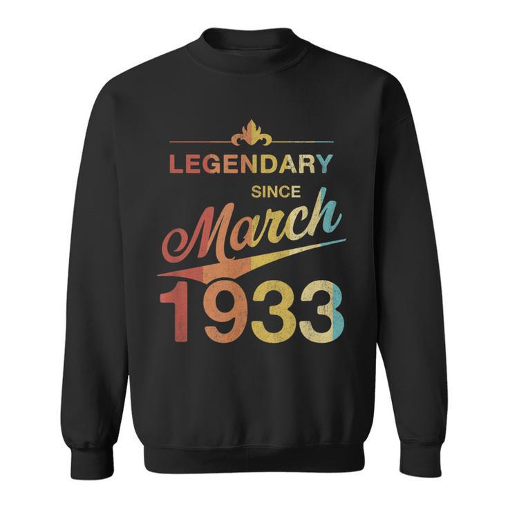 90 Geburtstag 90 Jahre Alt Legendär Seit März 1933 V3 Sweatshirt