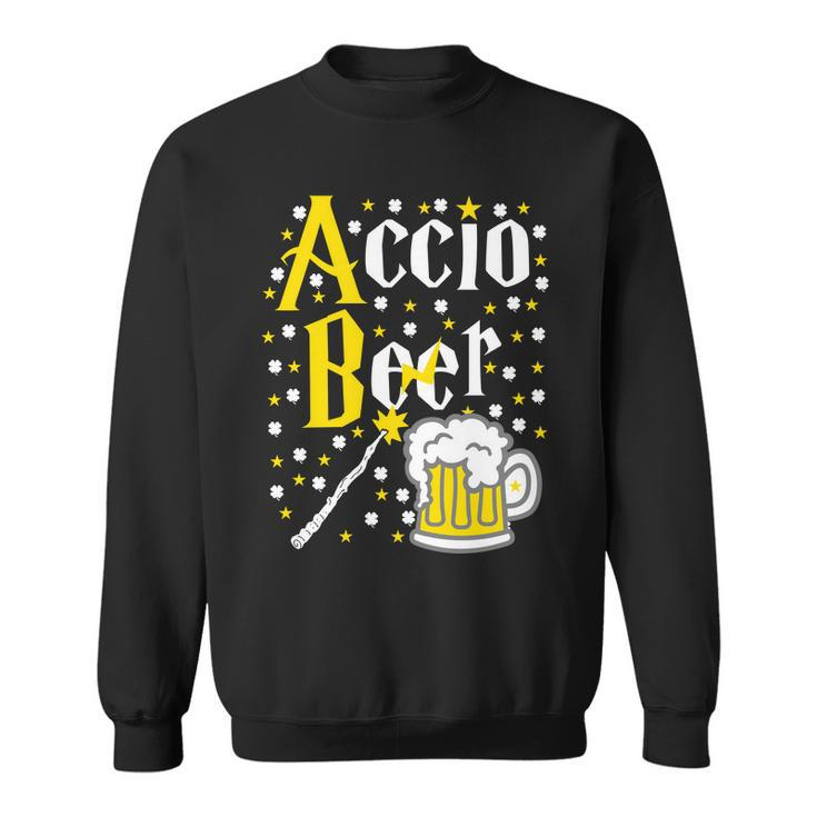 Accio Beer Wizard Wand Funny St Patricks Day Sweatshirt