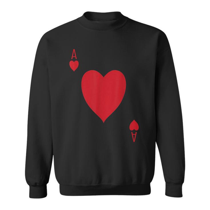 Ace Of Hearts Deck Of Cards Matching Halloween Costume Sweatshirt
