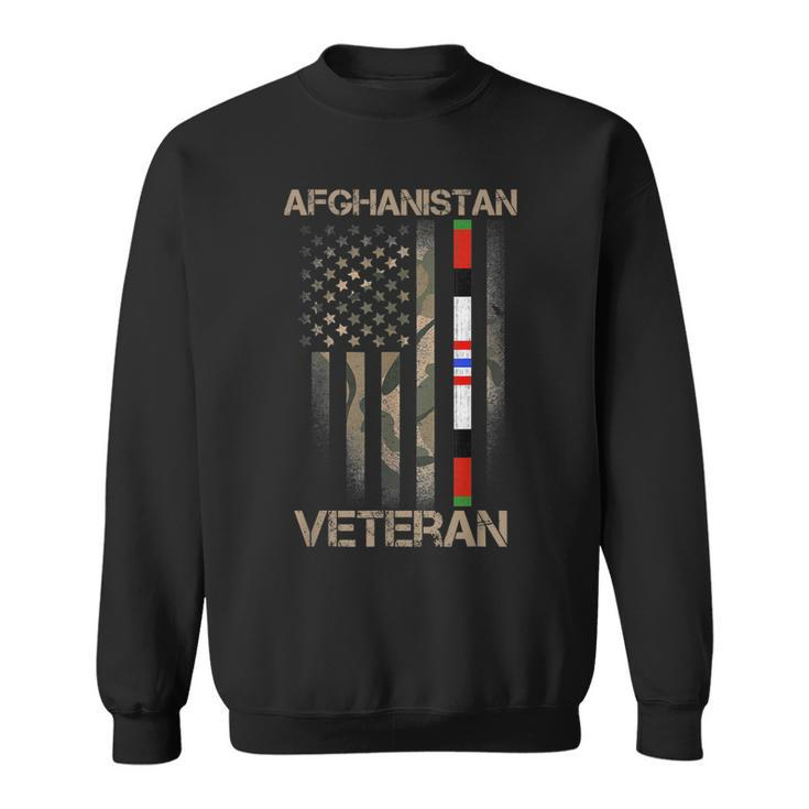 Afghanistan Veteran American Us Flag Proud Army Military  Sweatshirt