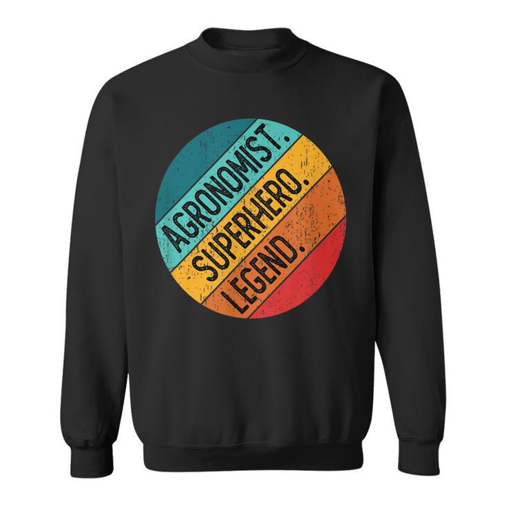 Agronom Superheld Legende Retro-Stil Sweatshirt, Agrar-Fan Vintage Look