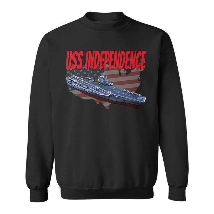 Aircraft Carrier Uss Independence Cv-62 For Grandpa Dad Son   Sweatshirt