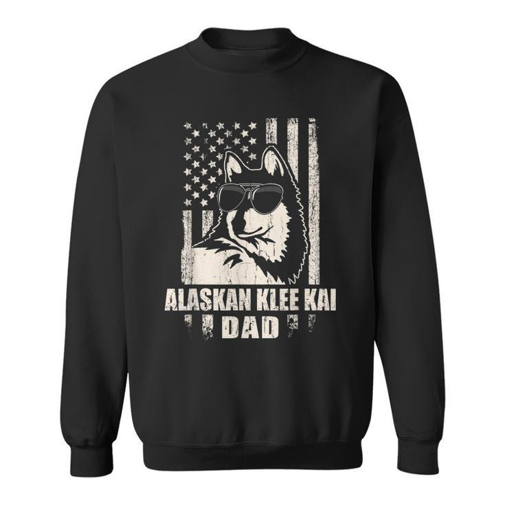 Alaskan Klee Kai Dad Cool Vintage Retro Proud American  Sweatshirt