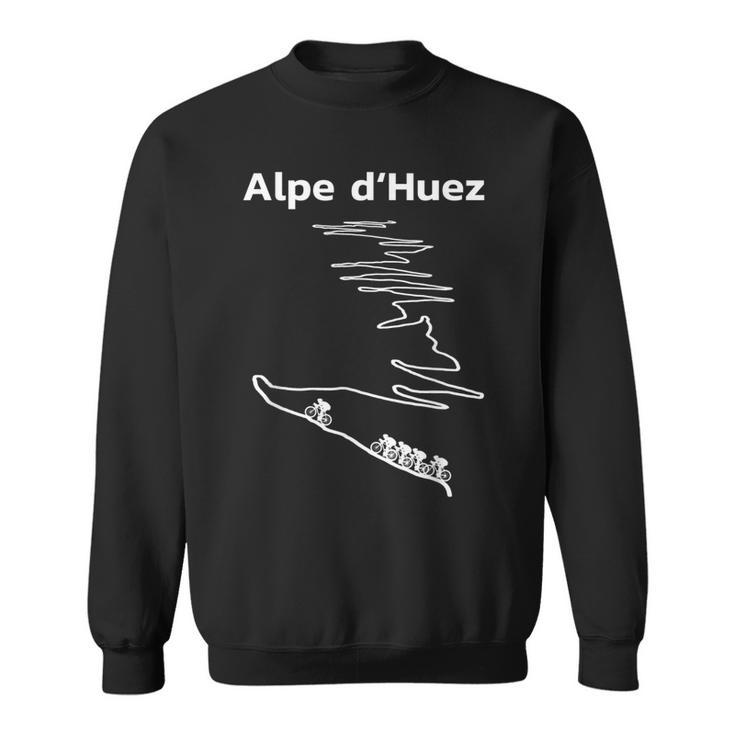 Alpe Dhuez Serpentinen France Radsport Sweatshirt