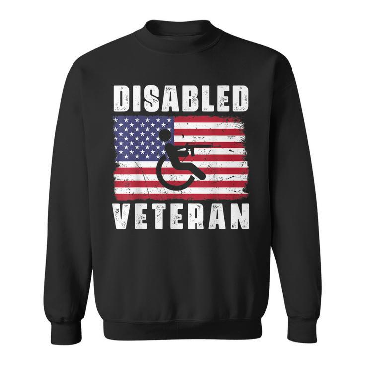 American Flag Retro Vintage Disabled Veteran Retro Vintage  Sweatshirt