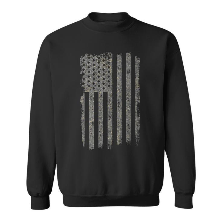 American Flag Vintage Patriotic Distressed American Flag  Sweatshirt