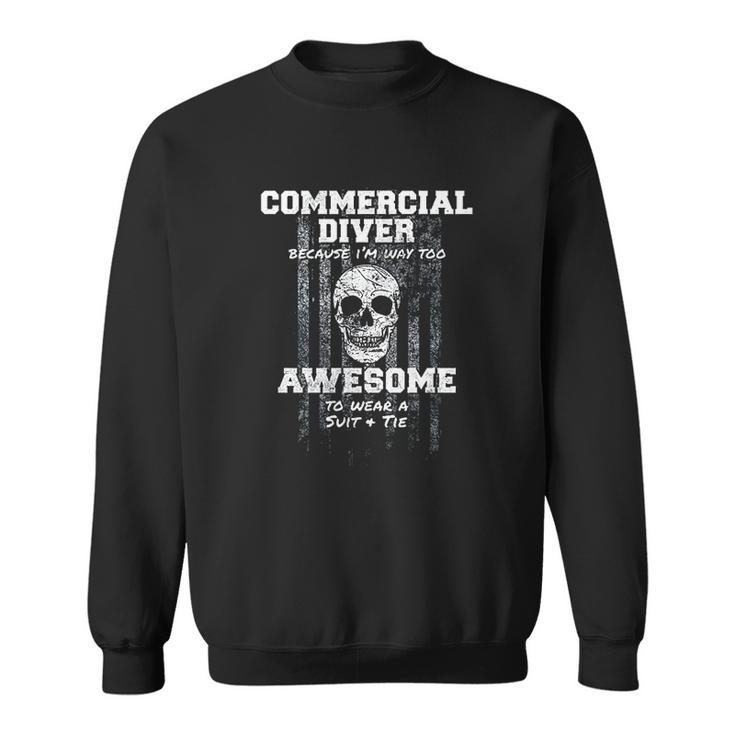 American Funny Commercial Diver Usa Diving Men Women Sweatshirt Graphic Print Unisex