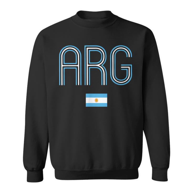 Argentina  Retro Argentina Argentina Flag Proud  Men Women Sweatshirt Graphic Print Unisex