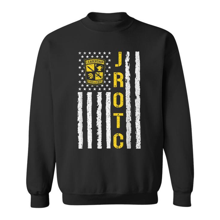 Army Jrotc American Flag Junior Rotc Leadership Excellence  Sweatshirt