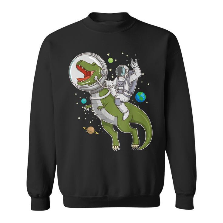 Astronaut Riding T-Rex Dinosaur Astro T-Rex Space Gift  Sweatshirt