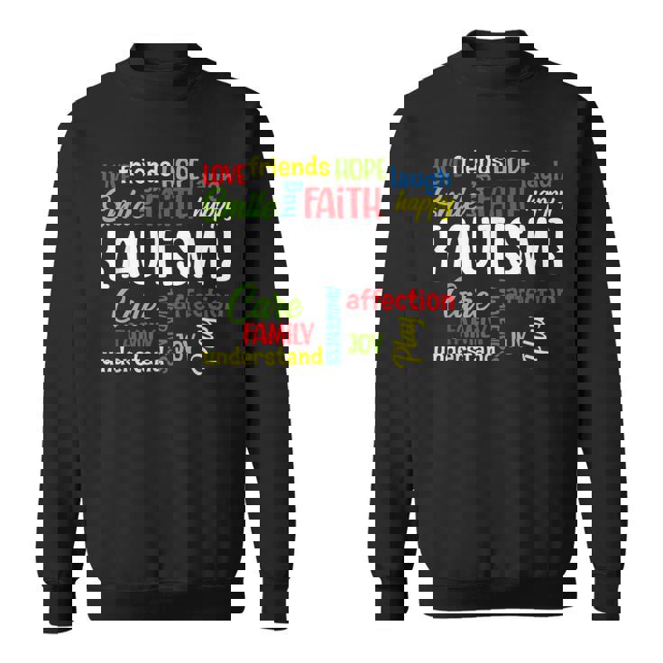 Autism Awareness Gift Meaning Words Autism Awareness Words  Sweatshirt