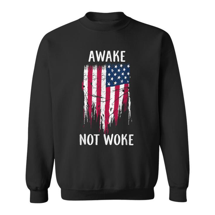 Awake Not Woke Anti Censorship Cancel Culture  Sweatshirt
