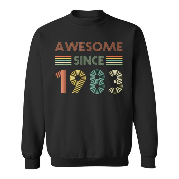 Awesome Since 1983 40Th Birthday 40 Years Old Vintage Retro  Sweatshirt