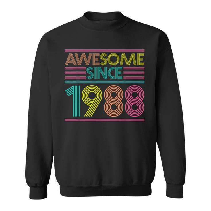Awesome Since 1988 34Th Birthday Gifts 34 Years Old  Sweatshirt