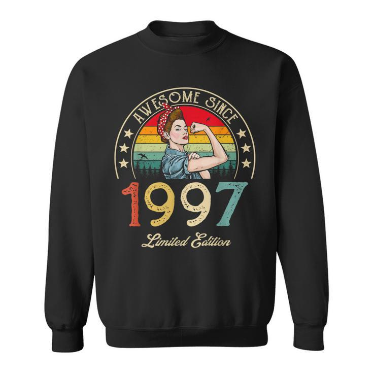 Awesome Since 1997 Vintage 1997 25Th Birthday 25 Years Old Sweatshirt