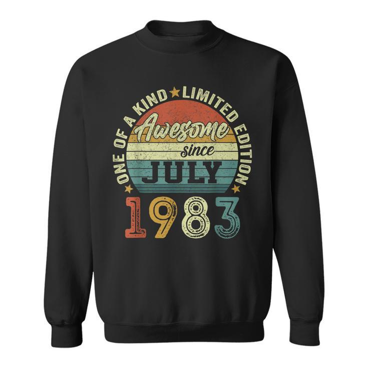 Awesome Since July 1983 40 Year Old 40Th Birthday Gifts  Sweatshirt