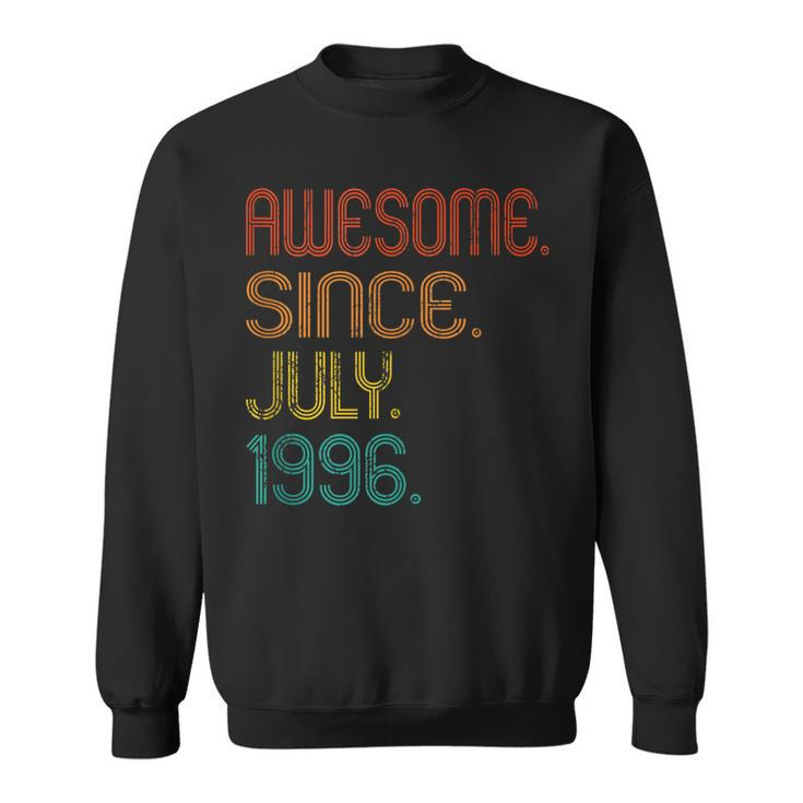 Awesome Since July 1996 27Th Birthday 27 Years Old Vintage Sweatshirt