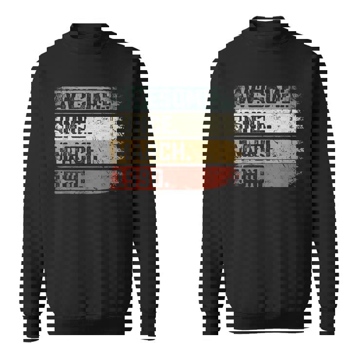 Awesome Since March 1990 33 Years Old Gifts 33Rd Birthday  Sweatshirt
