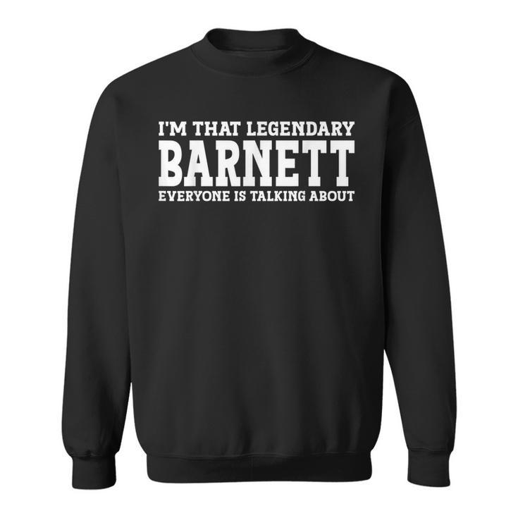 Barnett Surname Funny Team Family Last Name Barnett  Sweatshirt