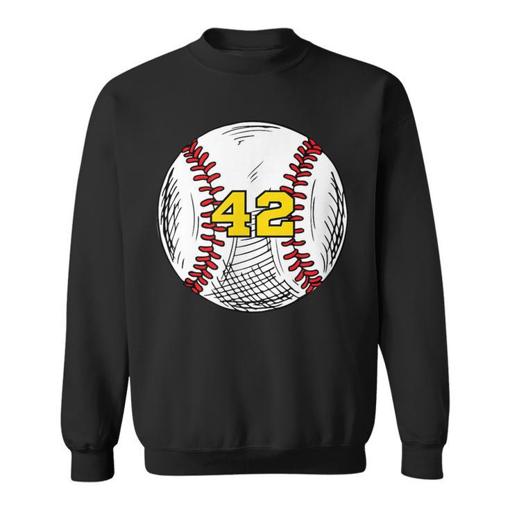 Baseball Jersey Favorite Lucky Number 42 Men Women Sweatshirt Graphic Print Unisex