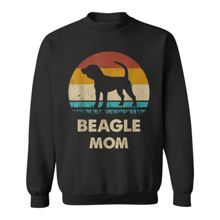 Beagle Mom Gift For Women Funny Beagle Dog Vintage  Sweatshirt