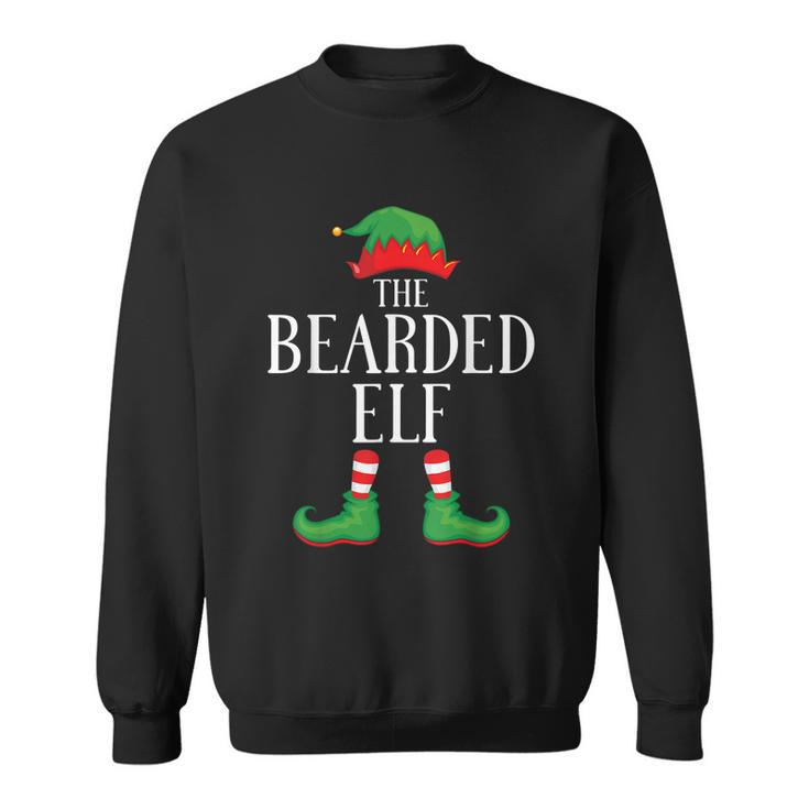 Bearded Elf Matching Group Xmas Funny Family Christmas Sweatshirt